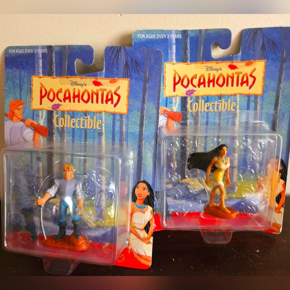Disney Mattel Original Pocahontas & John Smith Collectible Figurines 95 Unopened